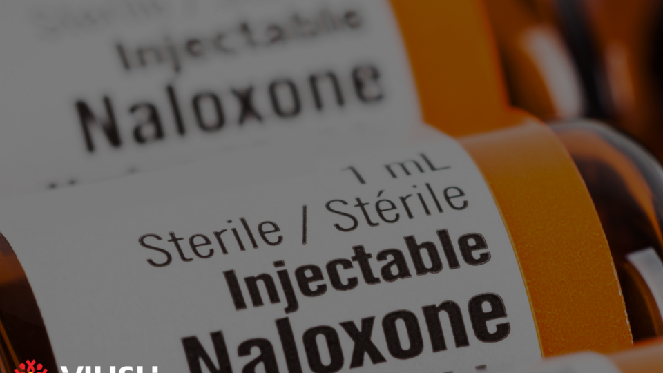 Naloxone drug bottle