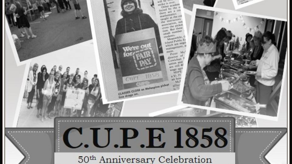 Picture collage of CUPE 1858
