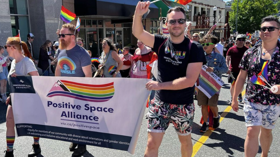 VIU's Positive Space Alliance at the Nanaimo Pride Parade