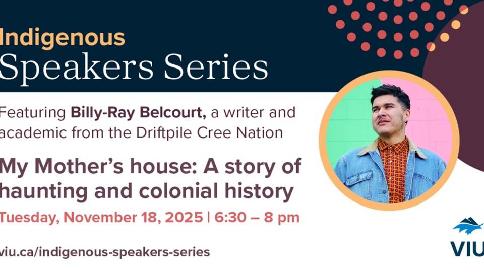 Indigenous Speakers Series featuring Billy-Ray Belcourt