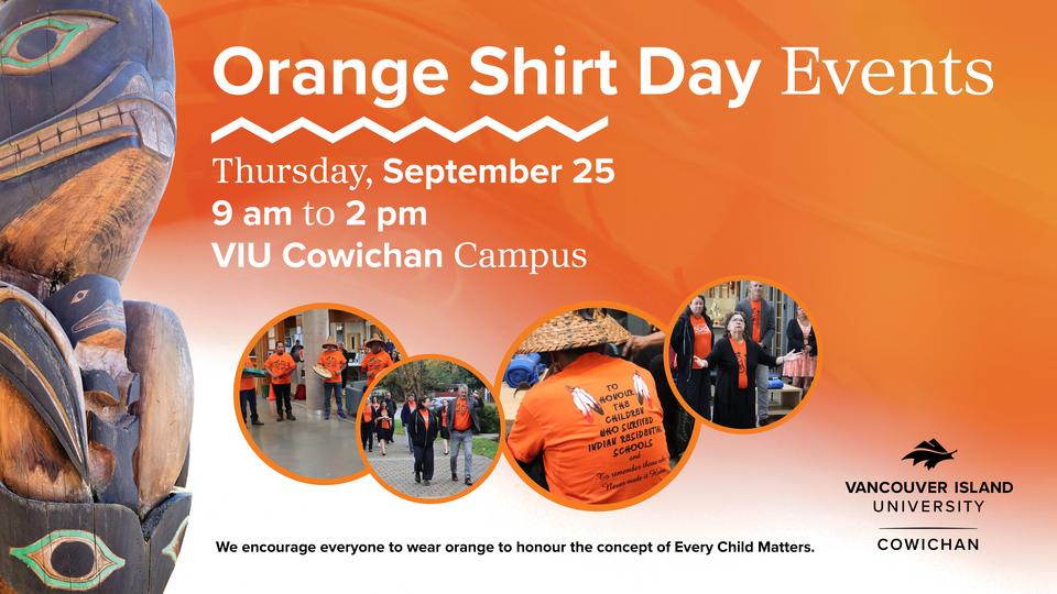 Orange shirt day events at VIU Cowichan