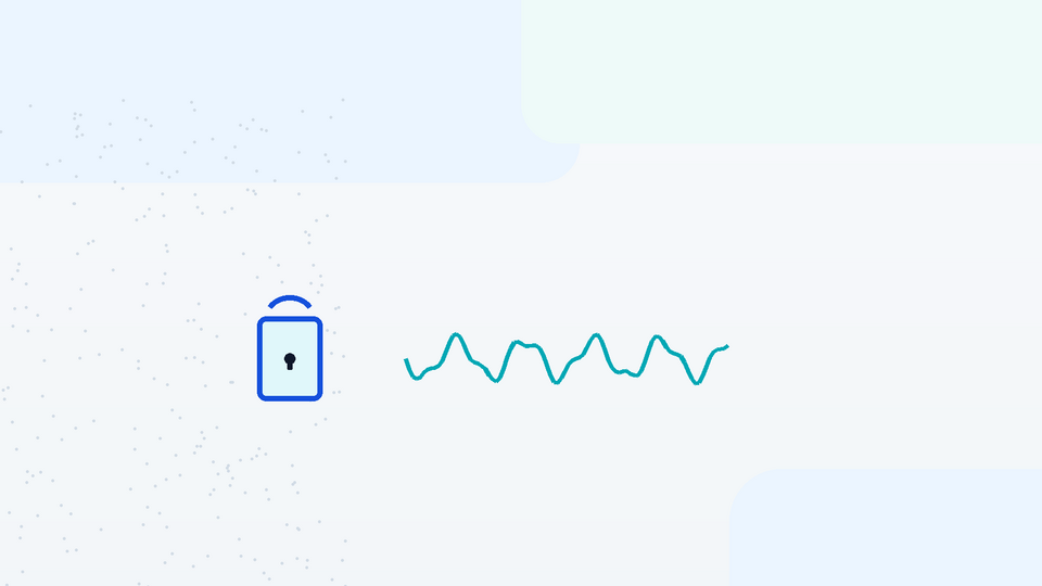 a lock with a scribbled line