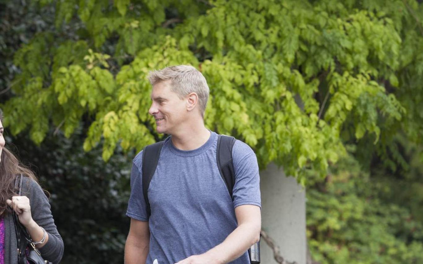 two viu students walking through Nanaimo campus