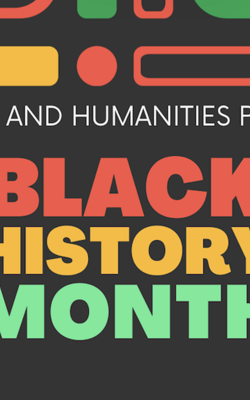 Black History Month with a fist on the left